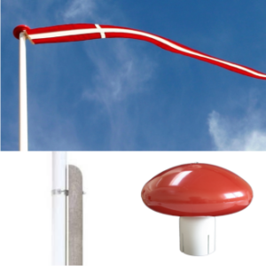 Flagstang med betonstøtte