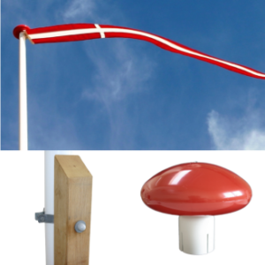Flagstang med egestøtte