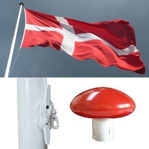 Flagstang til eksisterende støtte
