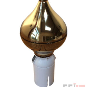 Løgformet Guld Knop - drejbar